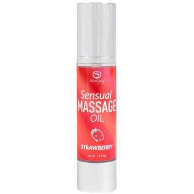 Ulei de masaj Sensual Massage Oil, Strawberry, 50 ml, SecretPlay
