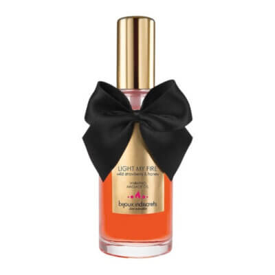 Ulei de masaj Light My Fire, Wild Strawberry, 100 ml, Bijoux Indiscrets