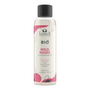 Ulei de masaj Bio Wild Roses, aromă de trandafir, 100 ml, Luxuria