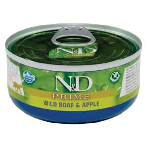 Hrană umedă pisică ND Prime, Adult, Mistreț și Măr, 70g