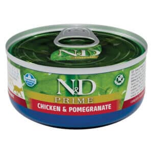 Hrană umedă pisică ND Prime, Adult, Pui și Rodie, 70g