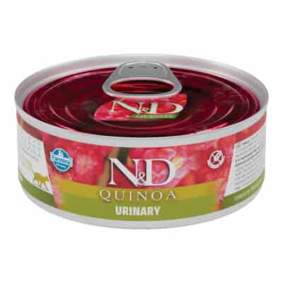 Hrană umedă pisică ND Quinoa Urinary, Adult, Rață și Merișoare, 80g