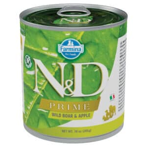 Hrană umedă câini ND Prime, Adult, Mistreț și Măr, 285g