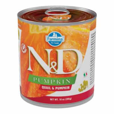 Hrană umedă câini ND Pumpkin, Adult, Prepeliță, 285g