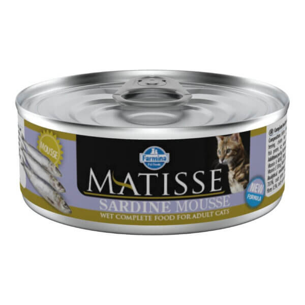 Hrană umedă pisici MATISSE, Mousse Sardine, 85g