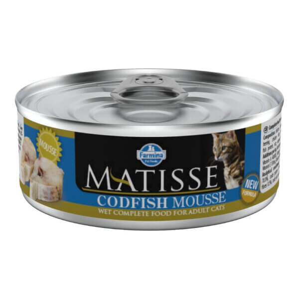 Hrană umedă pisici MATISSE, Mousse Cod, 85g