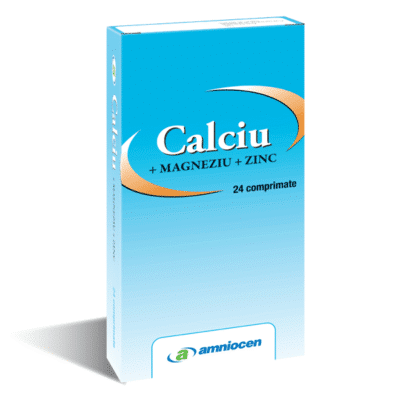 Calciu + Magneziu + Zinc, 24 comprimate, Amniocen