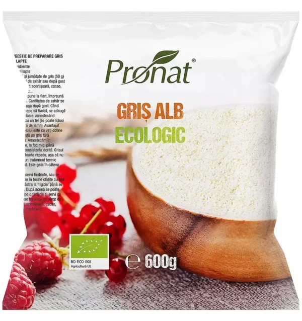 Griș alb bio, 600g, Pronat