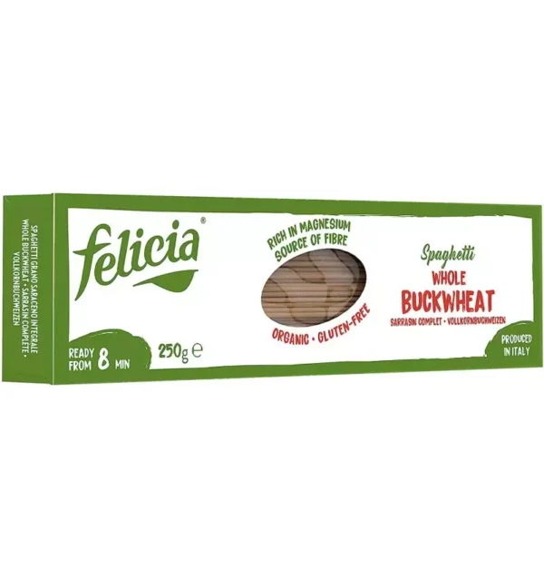 Spaghetti bio din hrișcă, 250g, Felicia