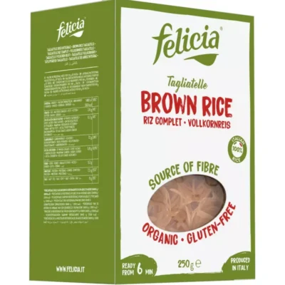 Tagliatelle bio din făină de orez integral, 250g, Felicia