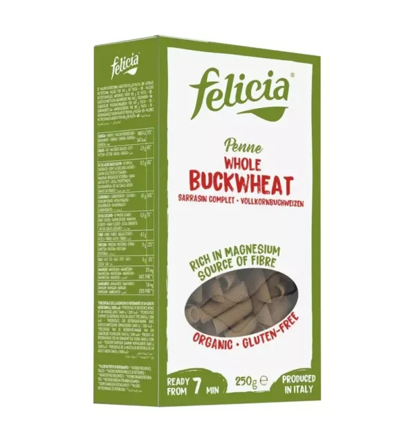 Penne bio din faina de hrisca, 250g, Felicia