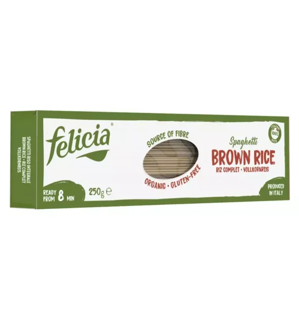 Spaghetti Bio din orez integral, 250g, Felicia