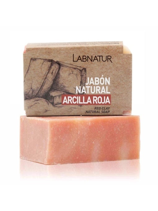 Săpun natural cu argilă roșie, 100 g, LabNatur