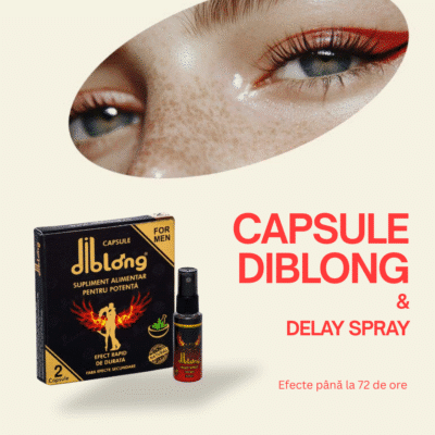 Pachet Diblong Capsule premium pentru potență, 2 buc + Delay Spray pentru întârzierea ejaculării, 30 ml