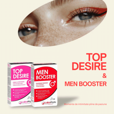 Pachet Afrodisiac TOP Desire, 60 capsule + Afrodisiac MEN BOOSTER, 60 capsule, Labophyto