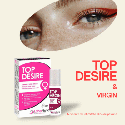 Pachet TOP Afrodisiac Desire, 60 capsule + gel Virgin, 60 ml, Labophyto