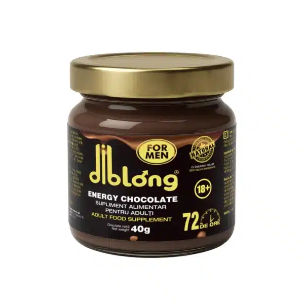 Energy Chocolate for Men, Ciocolată Tartinabilă Afrodisiacă Premium, 40 g, Diblong