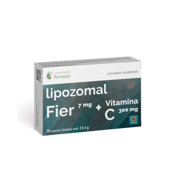 Lipozomal fier + vitamina C, 30 capsule, Remedia