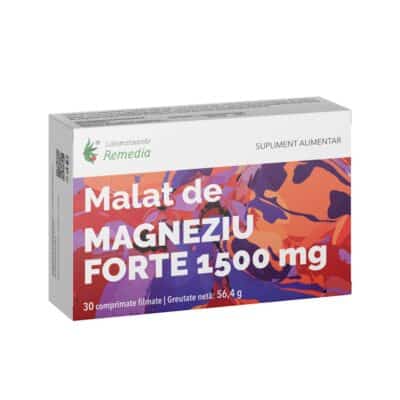 Malat de magneziu forte, 1500 mg, 30 comprimate, Remedia