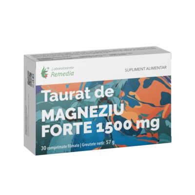 Taurat de magneziu forte, 1500mg, 30 comprimate, Laboratoarele Remedia