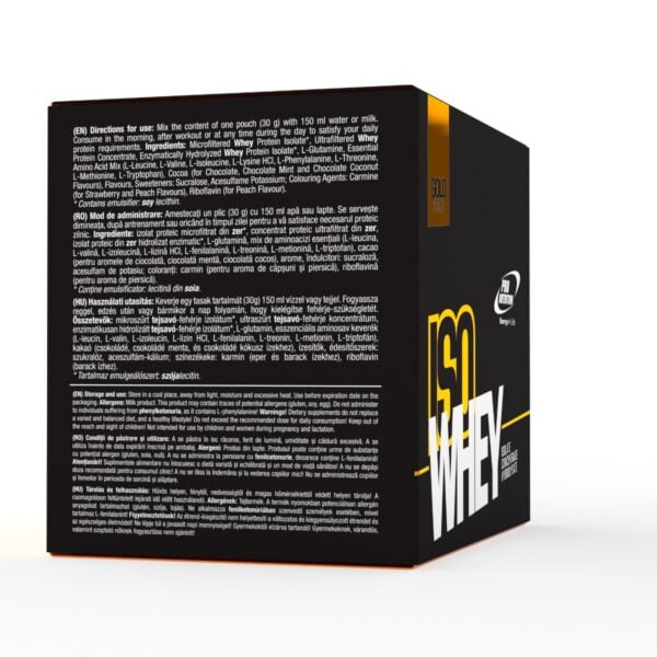 Iso Whey Gold Edition plicuri Capsuni 15 plicuri x 30g, Pro Nutrition