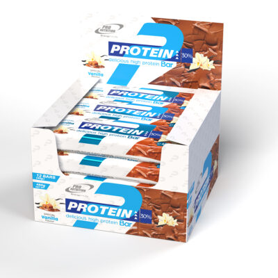 Cutie 12 batoane proteice Protein Bar vanilie-caramel, Pro Nutrition