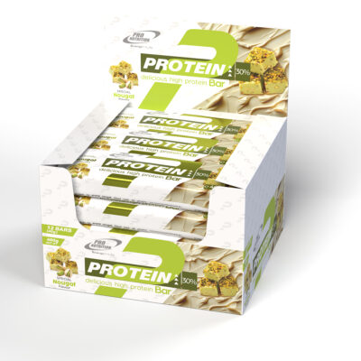 Cutie 12 batoane proteice Protein Bar nougat-fistic, Pro Nutrition