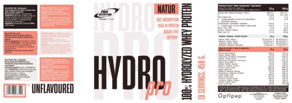 Hydro Pro Natur 450g, Pro Nutrition