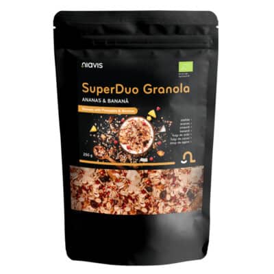 6426284004000 SuperDuo Granola, Ananas și Banane Ecologică, 250 g – Niavis