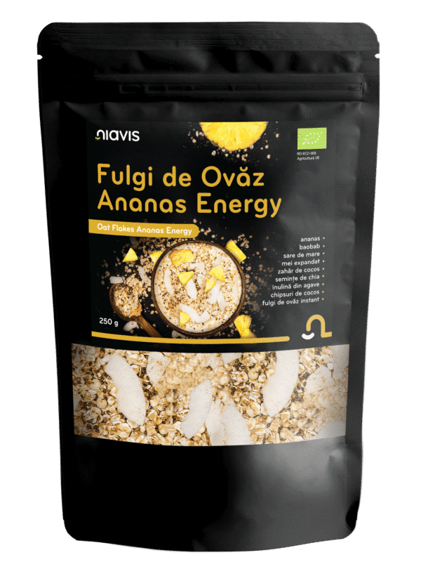 6426284004024 Fulgi de Ovăz Ananas Energy Ecologici/BIO 250 g, Niavis