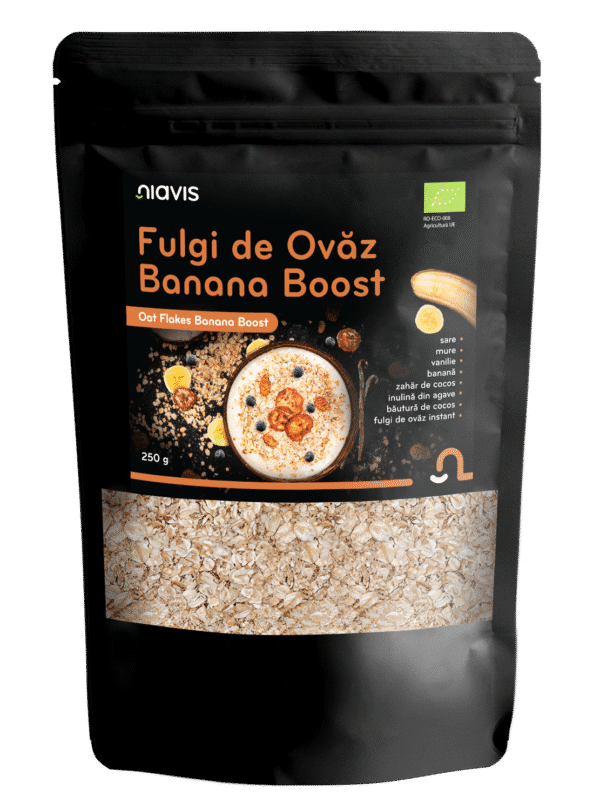6426284004031 Fulgi de Ovăz Banana Boost Ecologici 250 g, Niavis
