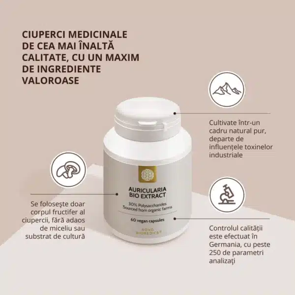 Auricularia Bio Extract, 60 capsule vegetale