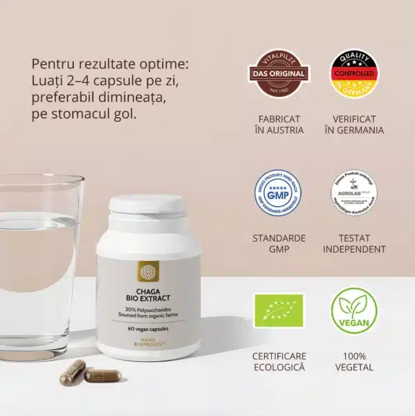 Chaga Bio Extract, 60 capsule vegetale