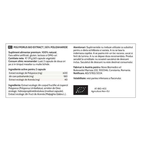 Polyporus Bio Extract, 60 capsule vegetale