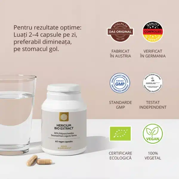 Hericium Bio Extract, 60 capsule vegetale