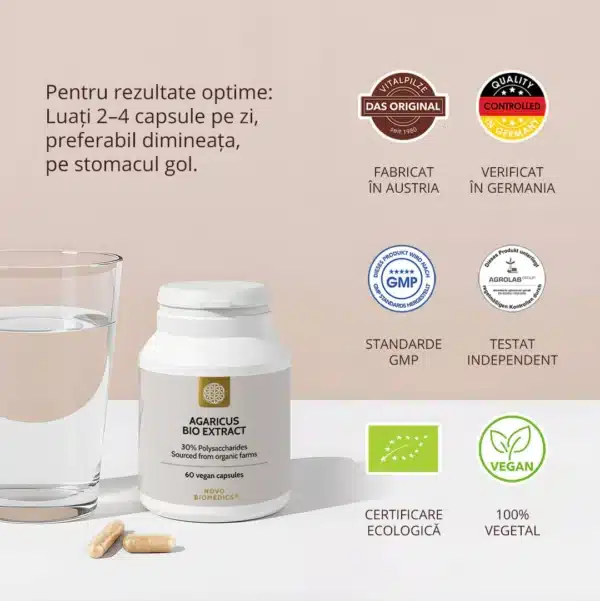 Agaricus Bio Extract, 60 capsule vegetale