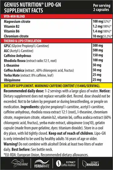 LIPO-GN, 90 caps, Genius Nutrition