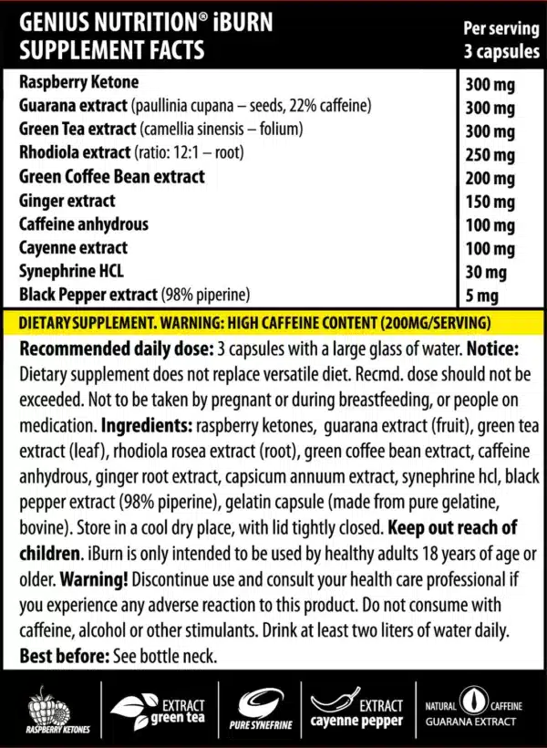 iBURN, 90 caps, Genius Nutrition