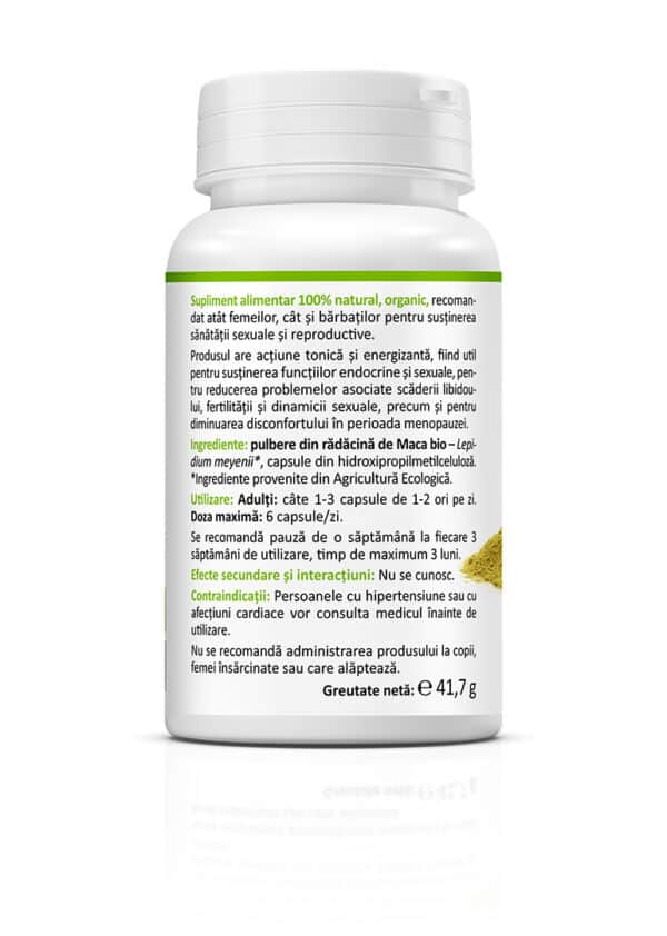 Maca BIO 600 mg, 60 capsule, Zenyth