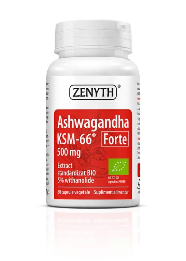 Ashwagandha KSM-66 Forte 500 mg, 60 capsule, Zenyth