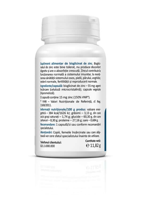 5941872402613-1 Zinc Bisglicinat, 60 capsule, Zenyth