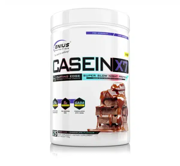 Pudră proteică CASEIN-X7, 750g, Genius Nutrition