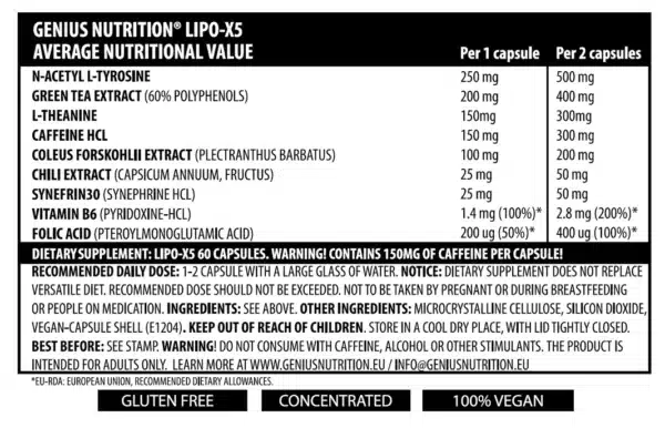 LIPO-X5, 60 caps, Genius Nutrition