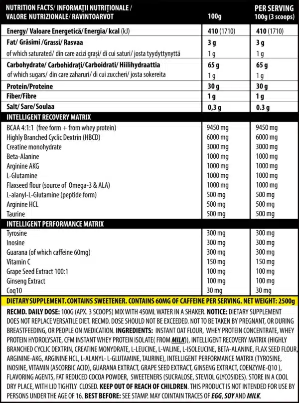 Gainer iMASS, 2500g, Genius Nutrition