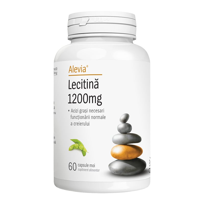 Lecitină 1200mg, 60 capsule, Alevia