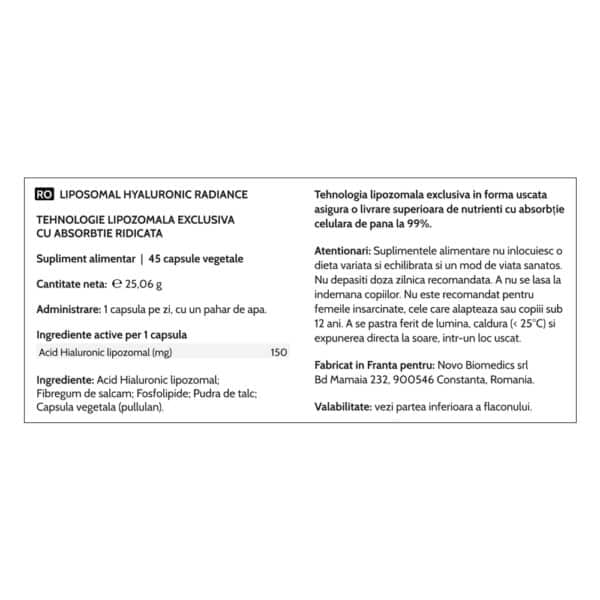 4001554190731-7 Liposomal Hyaluronic Radiance, 45 capsule vegetale