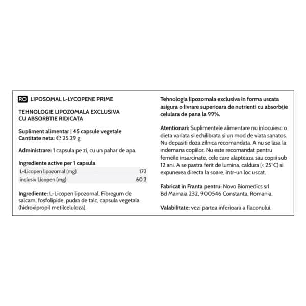 4001949256066-7 Liposomal L-Lycopene Prime, 45 capsule vegetale