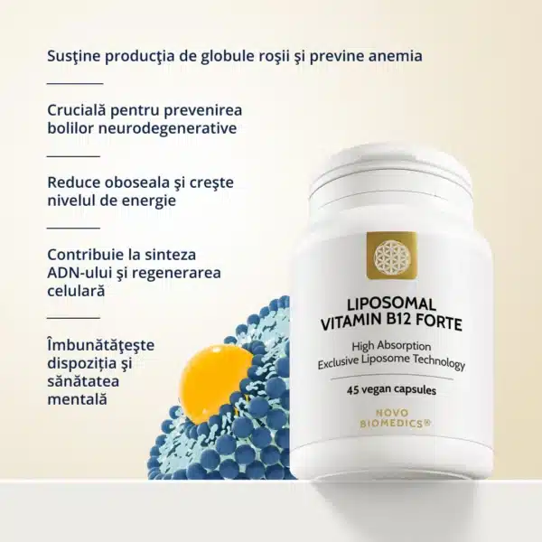 Liposomal Vitamin B12 Forte, 45 capsule vegetale
