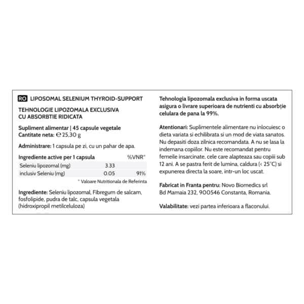 Liposomal Selenium Thyroid-Support, 45 capsule vegetale