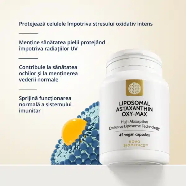 Liposomal Astaxanthin Oxy-Max, 45 capsule vegetale